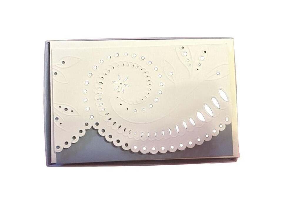 Vera Wang Laser Cut Stationery Box Set with Envelopes